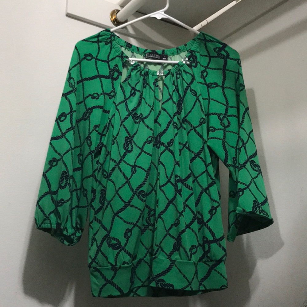 Green Detailed Blouse!